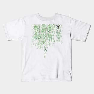 eucalyptus leaf and one swallow Kids T-Shirt